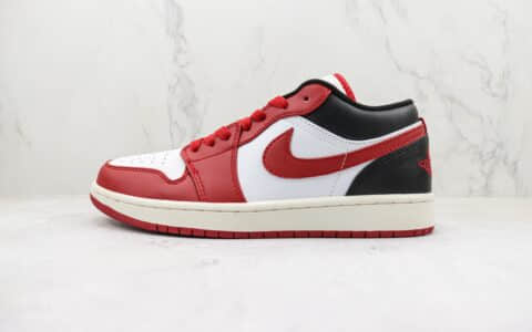 乔丹Air Jordan 1 Low纯原版本低帮AJ1白红黑色板鞋 莆田天花板AF1系列 货号：DC0774-160