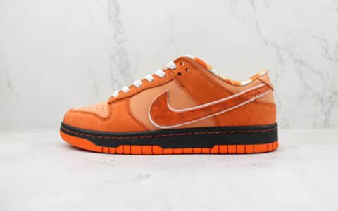 耐克Concepts x Nike SB Dunk Low “Orange Lobster”纯原版本低帮SB Dunk橙龙虾板鞋 莆田天花板Dunk系列 货号：FD8776-800