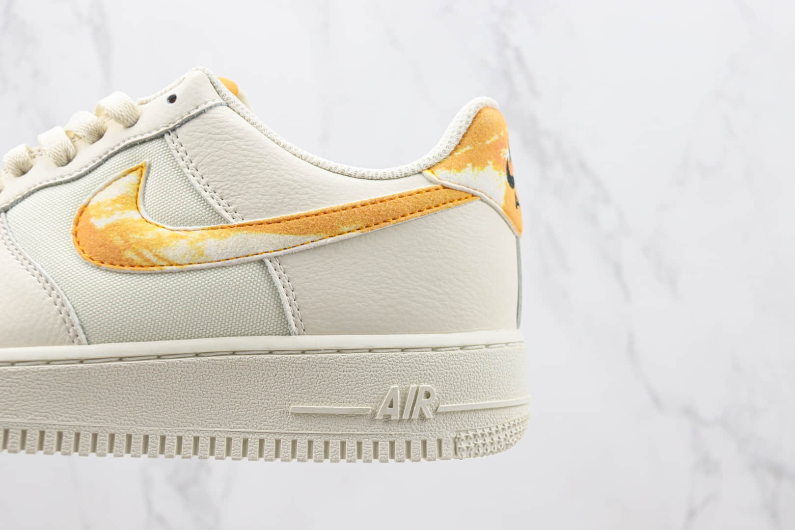 耐克Nike Air Force 1 Low纯原版本低帮空军一号白橙扎染勾板鞋 莆田天花板AF1系列 货号：FN3419-100