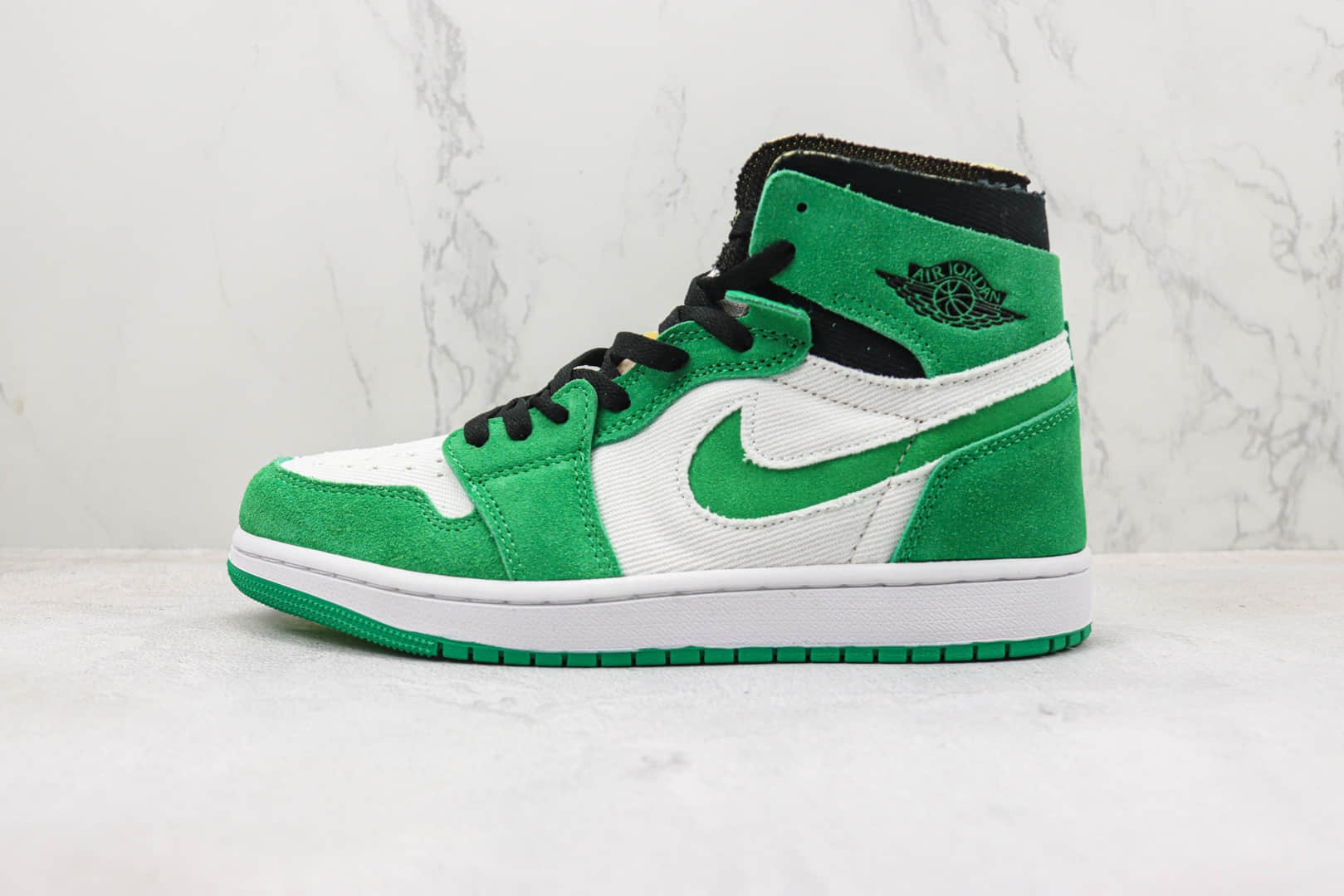 乔丹Air Jordan 1 Zoom CMFT“Stadium Green”纯原版本高帮AJ1白绿色篮球鞋 莆田天花板AJ1系列 货号：CT0978-300