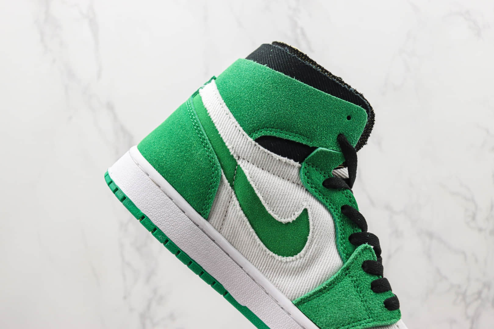 乔丹Air Jordan 1 Zoom CMFT“Stadium Green”纯原版本高帮AJ1白绿色篮球鞋 莆田天花板AJ1系列 货号：CT0978-300