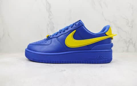 耐克AMBUSH x Nike Air Force 1 Low纯原版本空军一号低帮蓝黄色板鞋 货号：DV3464-400