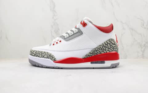 乔丹Air Jordan 3 OG “Fire Red”纯原版本AJ3火焰红篮球鞋 莆田天花板AJ系列 货号：DN3707-160