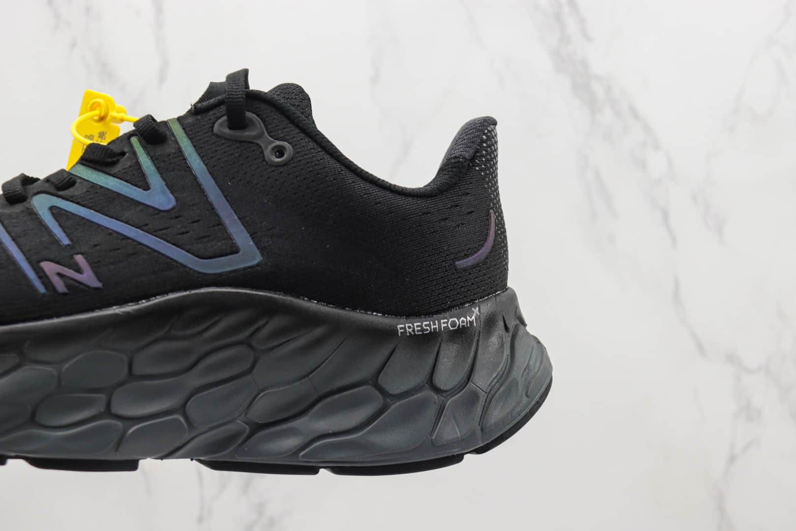 新百伦New Balance Fresh Foam x More V4纯原版本黑蓝色厚底跑鞋 莆田新百伦货源 货号：MMORBG4