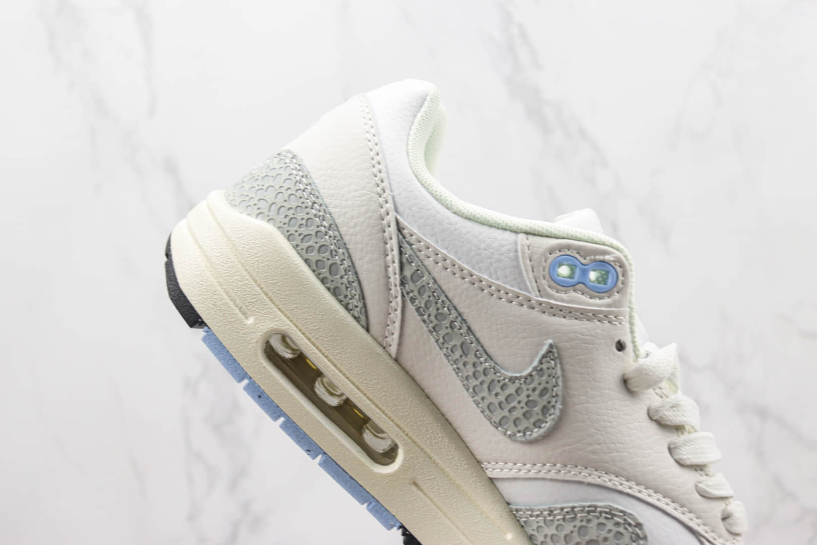 耐克Nike Air Max 1 PRM纯原版本灰白石斑纹跑鞋 莆田耐克货源 货号：FB5059-100