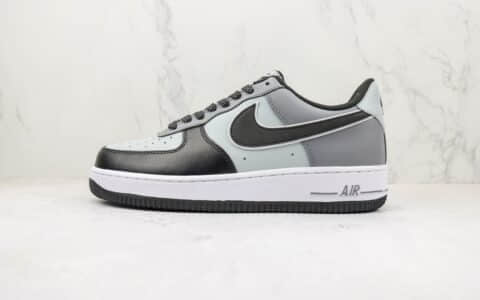 耐克Nike Air Force 1’07 Low纯原版本低帮空军一号黑灰拼色板鞋 莆田天花板AF1系列 货号：TP5558-756