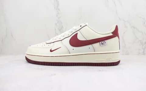 耐克Nike Air Force 1’07 Low纯原版本低帮空军一号白酒红双钩板鞋 莆田天花板AF1系列 货号：FB1839-215