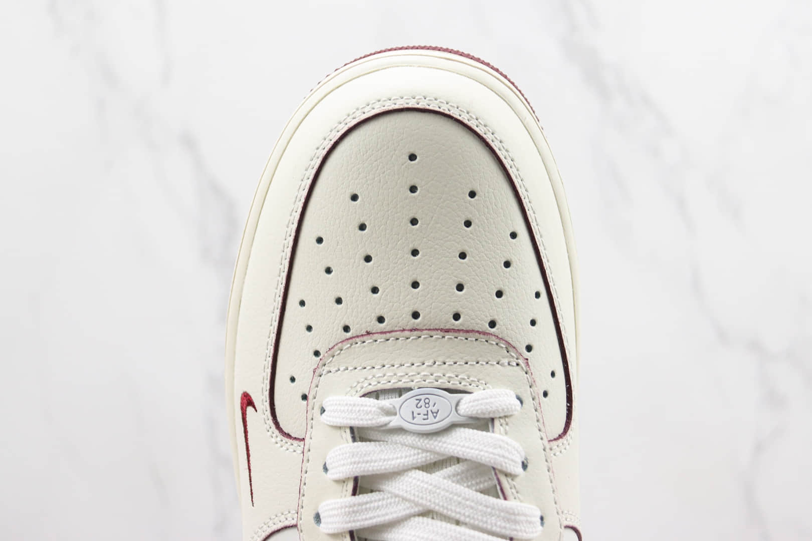 耐克Nike Air Force 1'07 Low纯原版本低帮空军一号白酒红双钩板鞋 莆田天花板AF1系列 货号：FB1839-215