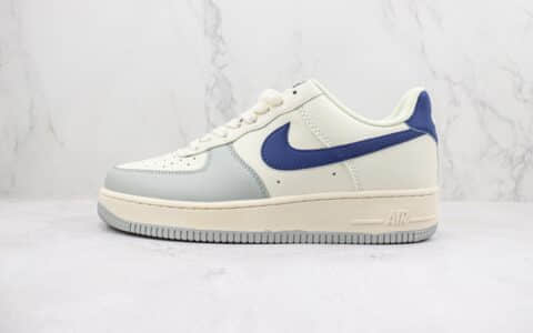 耐克Nike Air Force 1 ’07 Low纯原版本空军一号低帮白灰蓝拼色板鞋 莆田耐克货源 货号：CT5586-033