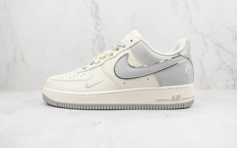 耐克Nike Air Force 1 ’07 Low纯原版本低帮空军一号白灰色板鞋 莆田复刻耐克 货号：IO5636-888