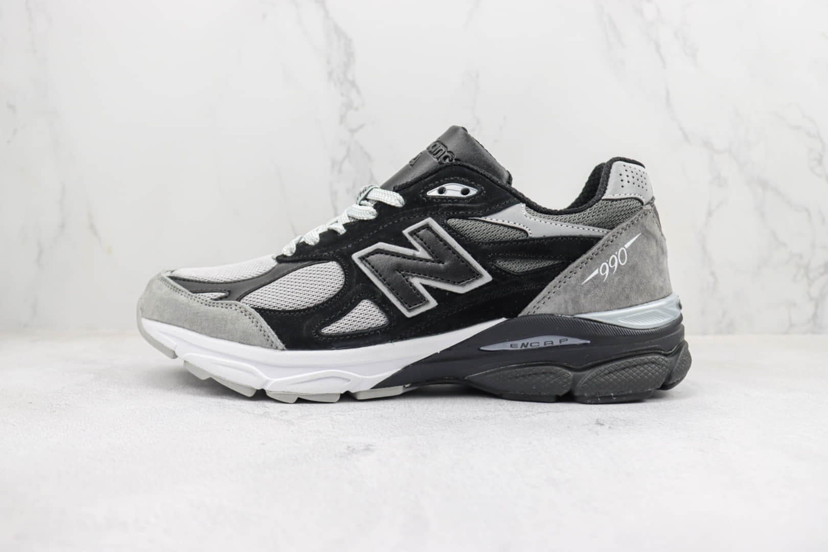 DTLR x New Balance 990V3纯原版本NB990V3联名款灰黑色复古跑步鞋 莆田新百伦货源 货号：M990DL3