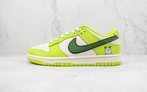 耐克Nike SB Dunk Low纯原版本低帮SB Dunk白绿青蛙板鞋 莆田天花板Dunk系列 货号：FC1688-103