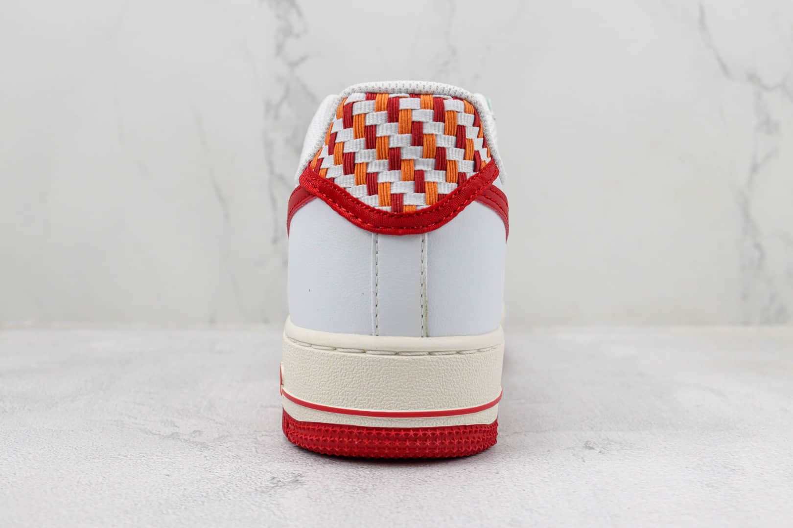 耐克Nike Air Force 1 Low纯原版本低帮空军一号白红编织板鞋 莆田天花板AF1系列 货号：DM1060-161