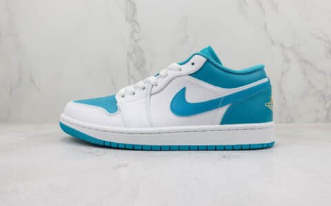 乔丹Air Jordan 1 Low纯原版本低帮AJ1白蓝板鞋 莆田天花板AJ1系列 货号：553558-174