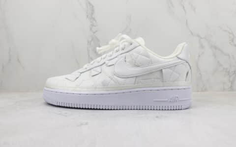 耐克Billie Eilish x Nike Air Force 1 Low纯原版本碧梨联名空军一号低帮白色不规则剪裁板鞋 莆田天花板AF1系列 货号：DZ3674-100