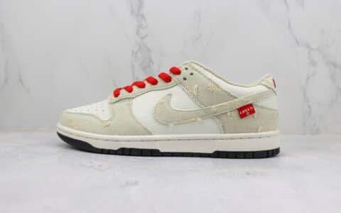 耐克Nike SB Dunk Low纯原版本李维斯联名低帮SB Dunk牛仔破洞板鞋 莆田天花板Dunk系列 货号：LE0021-003