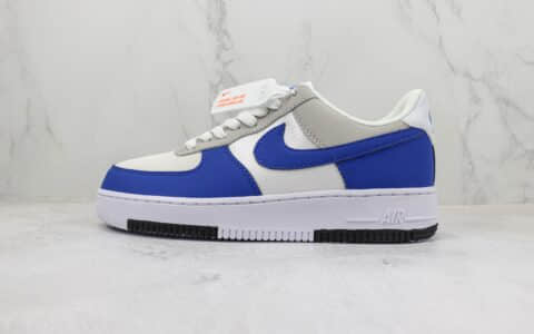 耐克Nike Air Force 1 Low “Timeless”纯原版本低帮空军一号白灰蓝拼接板鞋 莆田耐克货源 货号：FJ5471-121