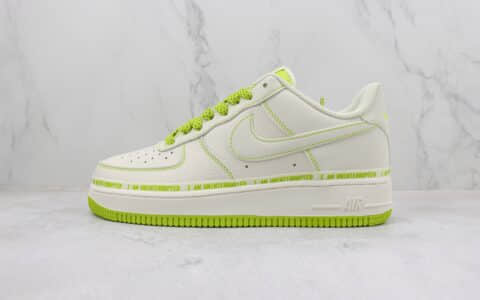 耐克Nike Air Force 1’07 Low纯原版本空军一号白绿字母印花满天星板鞋 莆田天花板AF1系列 货号：LJ2322-568