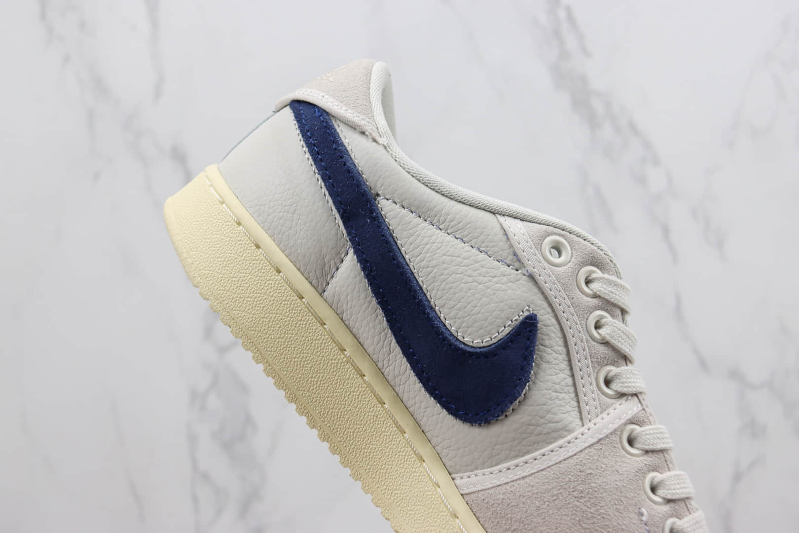 乔丹Union x Jordan 1 KO “Sail”纯原版本UN联名AJ1白灰蓝板鞋 莆田天花板AJ1系列 货号：DZ4864-100