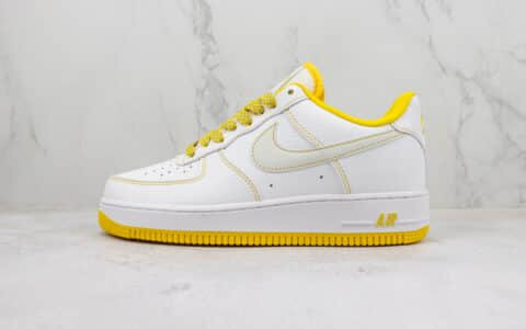 耐克Nike Air Force 1 ’07 Low纯原版本低帮空军一号白黄缝线板鞋 莆田天花板AF1系列 货号：MM3603-026