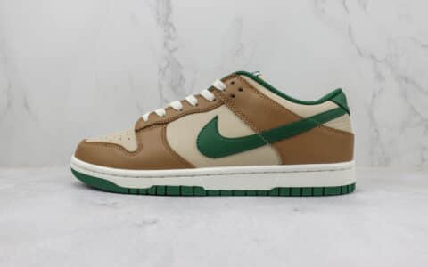 耐克Nike SB Dunk Low纯原版本低帮SB Dunk棕绿色板鞋 莆田天花板Dunk系列 货号：FB7160-231