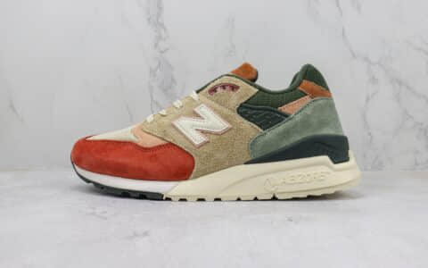 新百伦KITH x New Balance 998纯原版本NB998白红绿复古跑鞋 莆田新百伦代理 货号：U998KH1