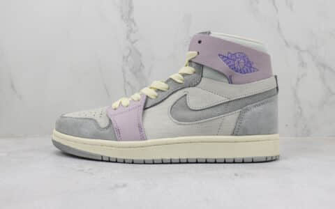 乔丹Air Jordan 1 High Zoom CMFT 2纯原版本高帮AJ1紫灰色篮球鞋 莆田天花板AJ1系列 货号：DV1305-005