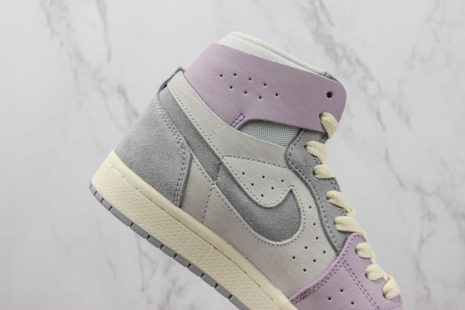 乔丹Air Jordan 1 High Zoom CMFT 2纯原版本高帮AJ1紫灰色篮球鞋 莆田天花板AJ1系列 货号：DV1305-005