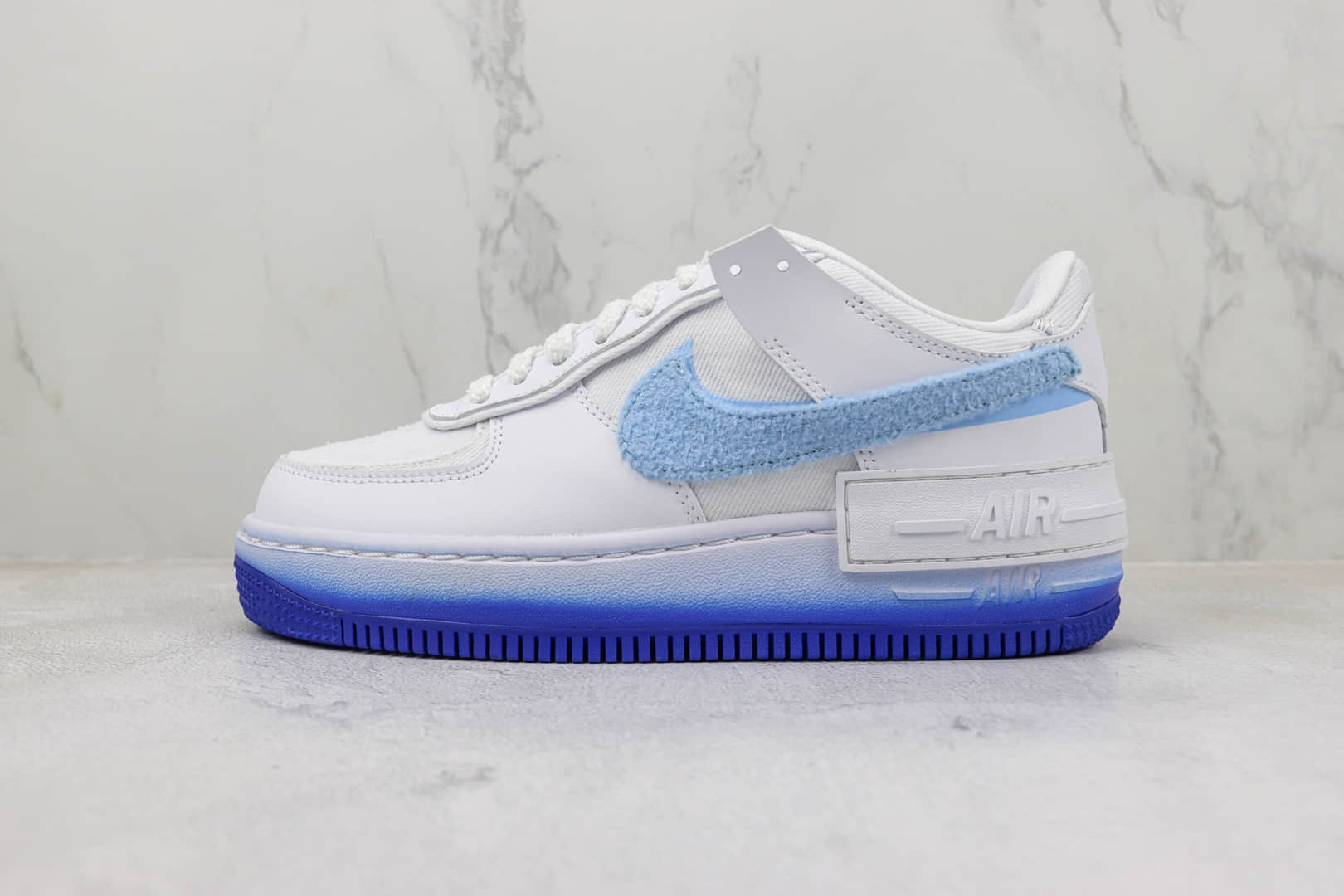 耐克Nike Air Force 1 Shadow纯原版本低帮空军一号马卡龙解构板鞋 莆田耐克货源 货号：FJ4567-100