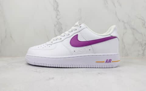 耐克Nike Air Force 1 Low纯原版本空军一号低帮AF1白紫浮雕印花板鞋 莆田天花板AF1系列 货号：FJ4209-100