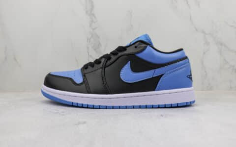 乔丹Air Jordan 1 Low纯原版本低帮AJ1黑蓝色篮球鞋 莆田AJ货源 货号：553558-041