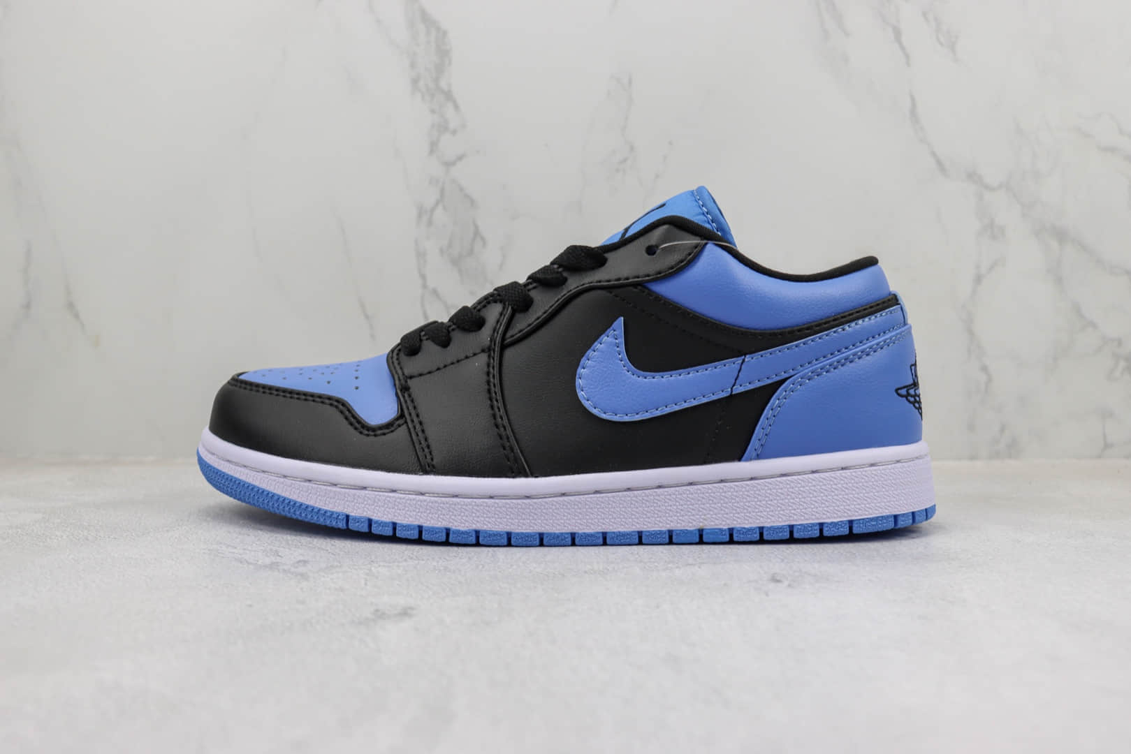 乔丹Air Jordan 1 Low纯原版本低帮AJ1黑蓝色篮球鞋 莆田AJ货源 货号：553558-041