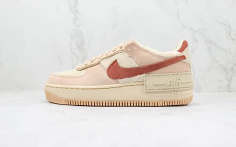 耐克Nike Air Force 1 Shadow纯原版本空军一号赤红色板鞋 莆田耐克工厂 货号：DZ4705-200