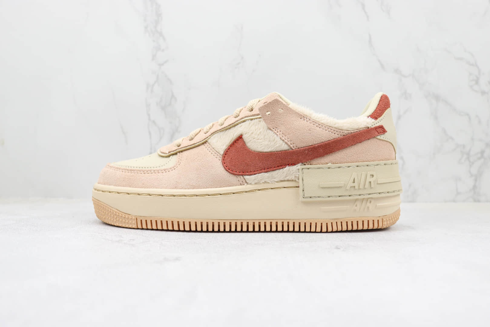 耐克Nike Air Force 1 Shadow纯原版本空军一号赤红色板鞋 莆田耐克工厂 货号：DZ4705-200