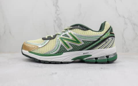 新百伦Aimé Leon Dore x New Balance 860V2纯原版本NB860V2绿色复古网面跑鞋 莆田新百伦代理 货号：ML860AL2