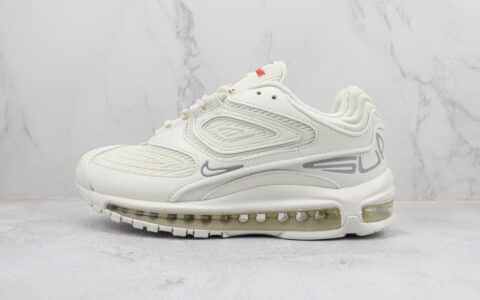 耐克Supreme x Nike Air Max 98 TL纯原版本Supreme联名Max98白色全掌气垫跑鞋 莆田耐克工厂 货号：DR1033-100