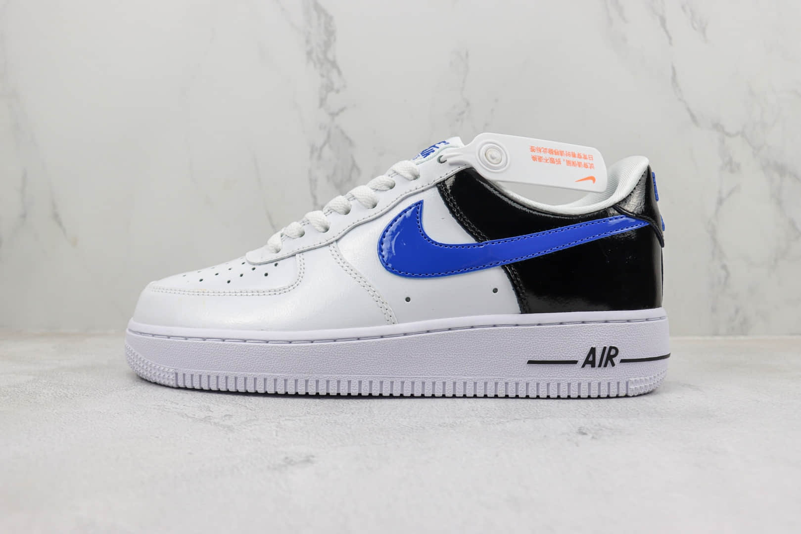 耐克Nike Air Force 1 '07 Low纯原版本空军一号低帮AF1白黑蓝板鞋 莆田耐克代工 货号：DQ7570-400