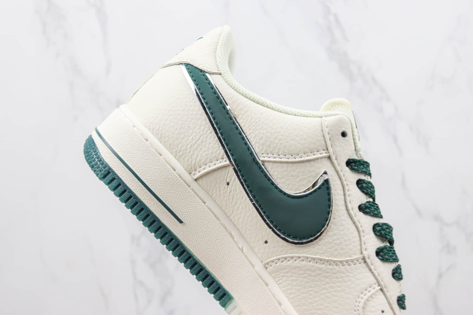 耐克Nike Air Force 1 '07 Low纯原版本空军一号低帮AF1白绿色板鞋 莆田天花板AF1 货号：JJ0253-002