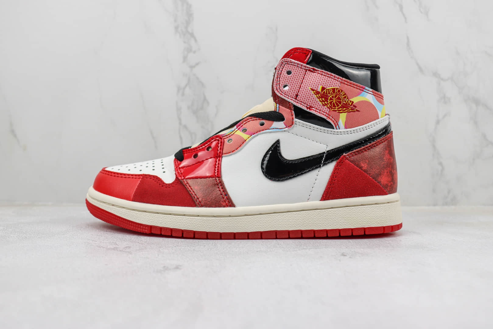 乔丹Air Jordan 1 High纯原版本高帮AJ1蜘蛛侠2.0篮球鞋 莆田复刻AJ 货号：DV1753-601