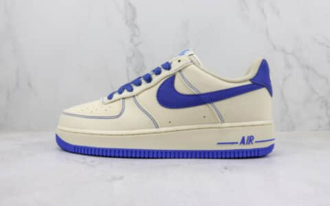 耐克Nike Air Force 1 '07 Low纯原版本低帮空军一号AF1米白蓝色板鞋 莆田天花板AF1系列 货号：TQ1456-233