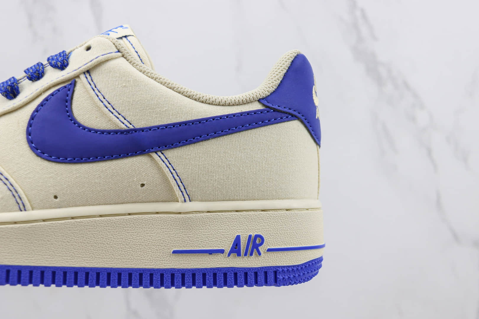 耐克Nike Air Force 1 '07 Low纯原版本低帮空军一号AF1米白蓝色板鞋 莆田天花板AF1系列 货号：TQ1456-233