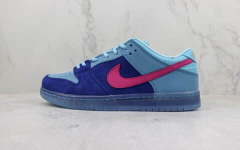 耐克Run The Jewels x Nike SB Dunk Low纯原版本RTJ联名SB Dunk蓝粉色板鞋 莆田耐克工厂 货号：DO9404-400