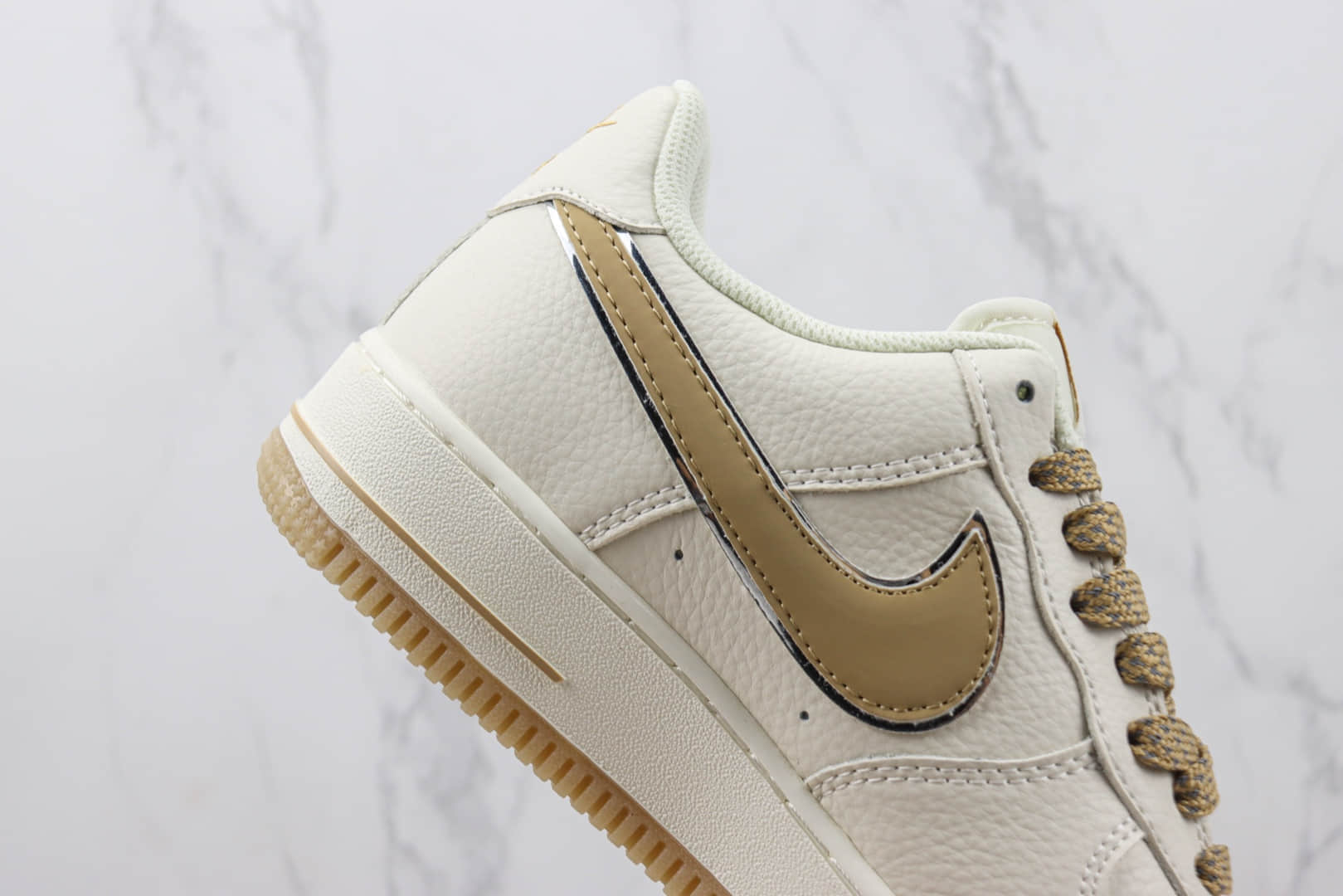 耐克Nike Air Force 1 Low纯原版本空军一号低帮AF1白卡其板鞋 莆田天花板AF1系列 货号：JJ0253-007