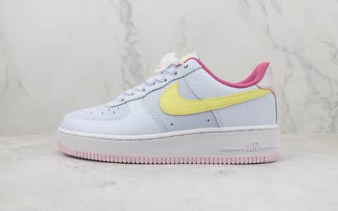 耐克Nike Air Force 1 Low纯原版本空军一号低帮AF1灰蓝黄粉色运动休闲板鞋 莆田天花板AF1 货号：DV7762-001