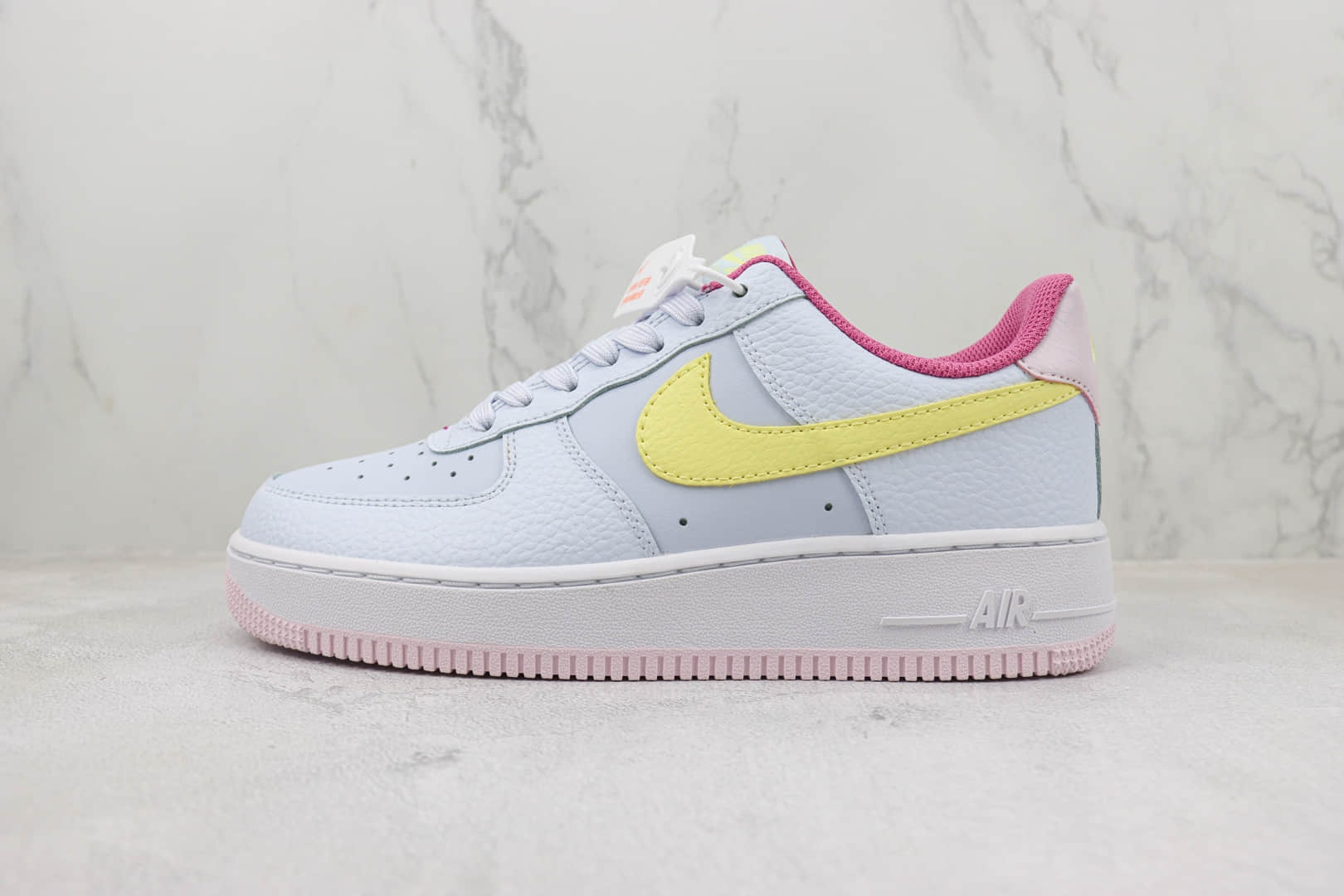 耐克Nike Air Force 1 Low纯原版本空军一号低帮AF1灰蓝黄粉色运动休闲板鞋 莆田天花板AF1 货号：DV7762-001