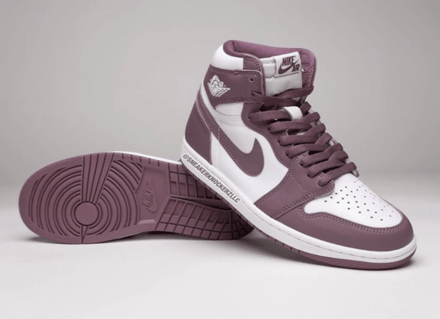 高级紫红色！全新AJ1“Mauve”实物曝光！ 货号：DZ5485-105