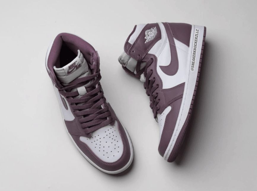 高级紫红色！全新AJ1“Mauve”实物曝光！ 货号：DZ5485-105