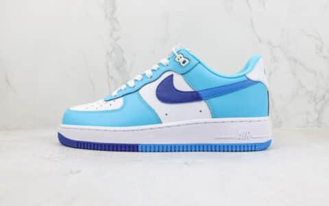 耐克Nike Air Force 1 Low纯原版本空军一号低帮AF1白蓝拼接板鞋 莆田天花板AF1 货号：DZ2522-100