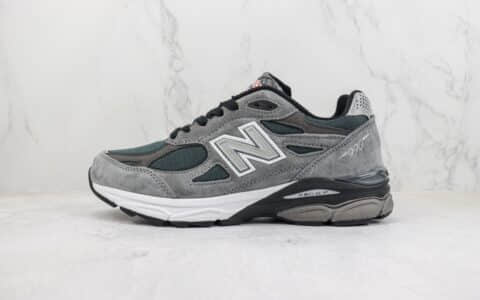 新百伦United Arrows & Sons x New Balance 990V3纯原版本UA联名NB990V3炭灰色复古跑鞋 莆田新百伦货源 货号：M990UA3