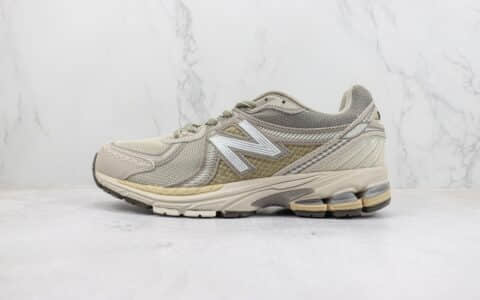 新百伦New Balance 860V2纯原版本NB860V2米沙黄浅灰复古老爹鞋慢跑鞋 莆田复刻鞋 货号：L860KS2